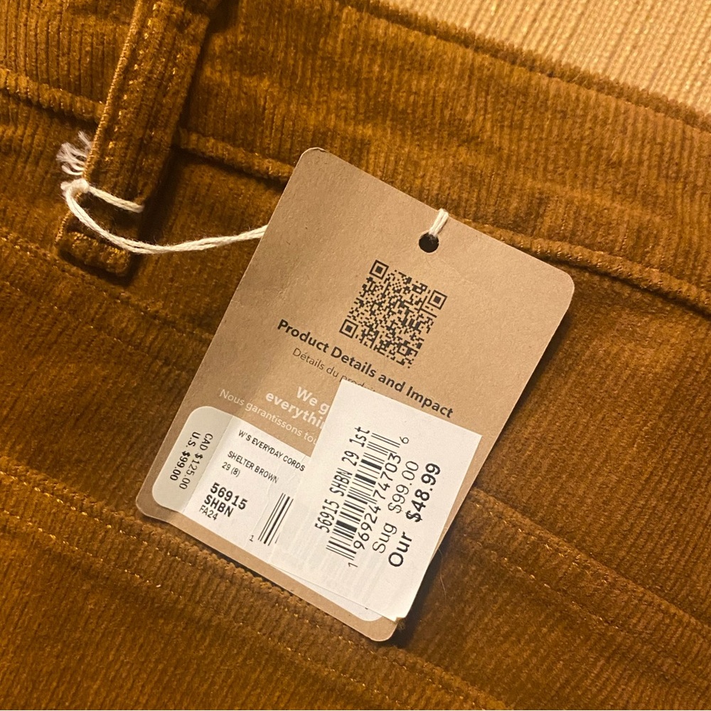 Patagonia Women’s Everyday Corduroys, size 29/8, NWT - Picture 4 of 9